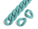 1ft Teal Acrylic Chain Links, 23mm, Blue Green Turquoise, For Handbag and Purse Straps