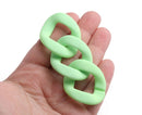 1ft Matte Light Green Acrylic Chain Links, 40mm, Extra Large, Pastel Goth Kawaii