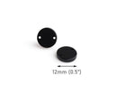 4 Small Black Charm Links with 2 Holes, 12mm, Acetate Plastic Beads, Multi Hole Beads