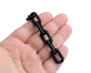1ft Small Matte Black Acrylic Chain Links, 20mm, Paperclip, Earring Connectors