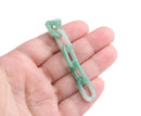 1ft Small Jade Green Acrylic Chain Links, 20mm, Connectors for Leather Earrings