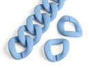 1ft Matte Calm Blue Acrylic Chain Links, 40mm, Extra Large, For Purse Straps and Choker Necklaces