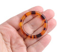 2 Tortoise Shell Rings, 1.6 Inch, Acrylic Rings for Swimsuits, Plastic Circle Loops, Purse Straps Adjuster, Craft Sewing Rings