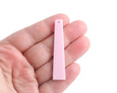 4 Soft Pink Obelisk Charms, Geometric Long Bar Pendants, Acrylic Beads, 55 x 12mm