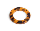 2 Big Swimwear Rings in Tortoise Shell, 1.75 Inch, Plastic, Acrylic O Ring, Swimsuit Bikini Hardware