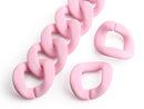 1ft Matte Light Pink Plastic Chain Links, 40 x 33mm, Cute Pastels, Super Chunky, Purse Strap Chain Supply