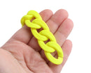 1ft Large Matte Neon Yellow Acrylic Chain Links, 30mm, For Cyberpunk and Cosplay