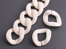 1ft Bone White Plastic Chain Links, 40 x 32.5mm, Extra Large Acrylic Chain for Purse Straps and Necklaces