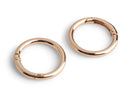 2 Large Gold Spring Gate Clips, 1.3 Inch, Metal Carabiners, For Purse and Bag Chains, Push Gate O Rings