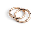 2 Large Gold Spring Gate Clips, 1.3 Inch, Metal Carabiners, For Purse and Bag Chains, Push Gate O Rings
